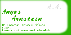 anyos arnstein business card